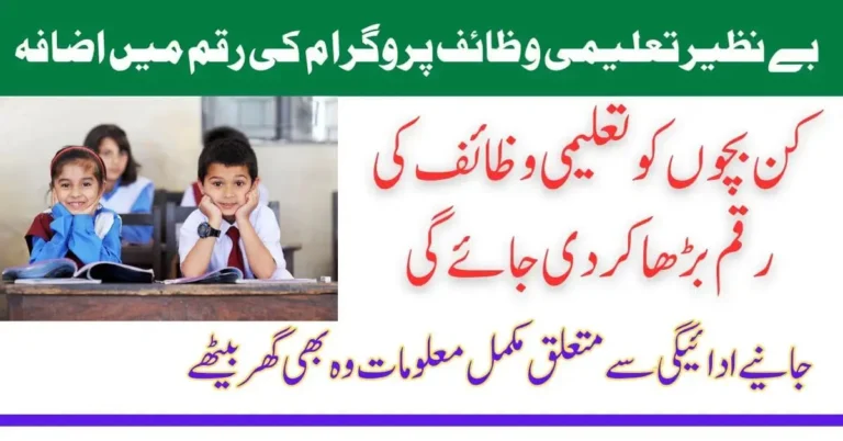 Benazir Taleemi Wazaif Stipend Increase For School Registered