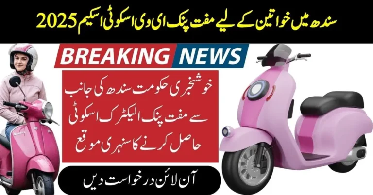Free Pink EV Scooty Scheme Sindh 2025