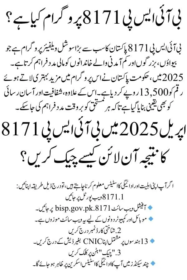 How to Check BISP 8171 Result 2025